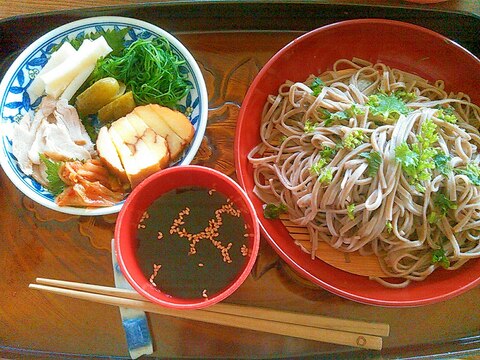 初秋のざる蕎麦セット